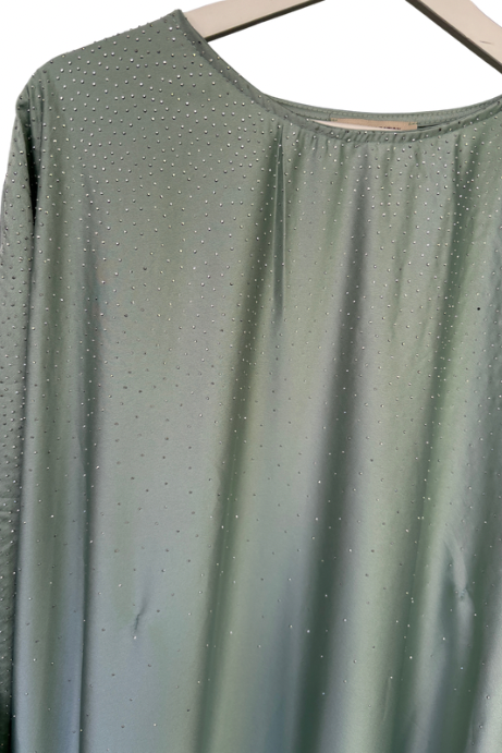 Abaya papillon à strass - Lagon